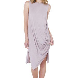 Lilac shift midi dress